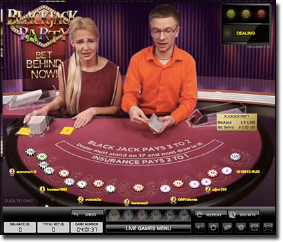 Stůl pro blackjack + krupiéři