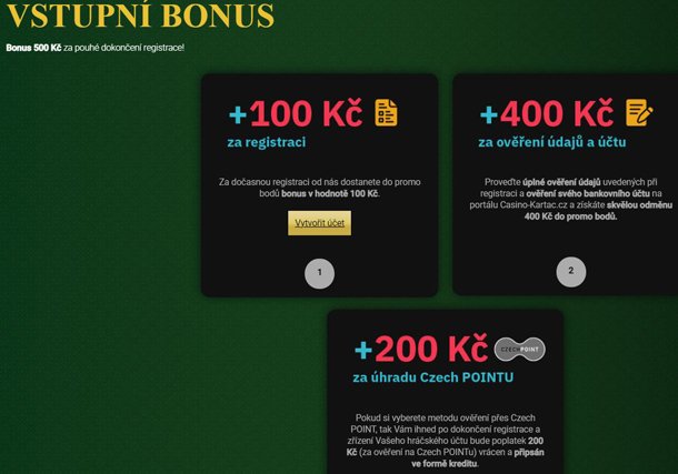 Casino Kartáč - bonus